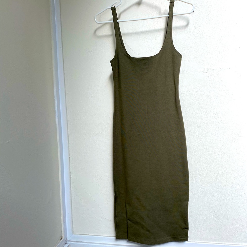 Olive Green Tank Dress